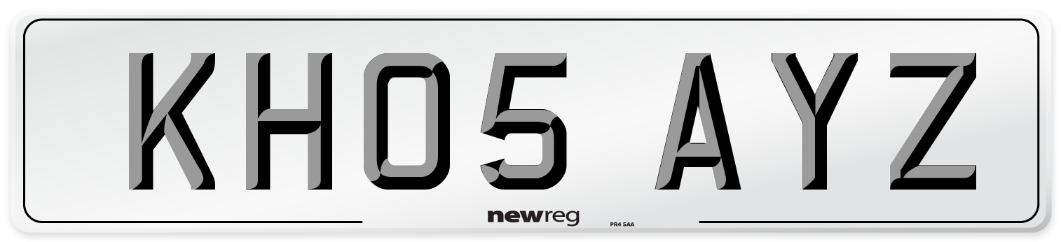 KH05 AYZ Number Plate from New Reg